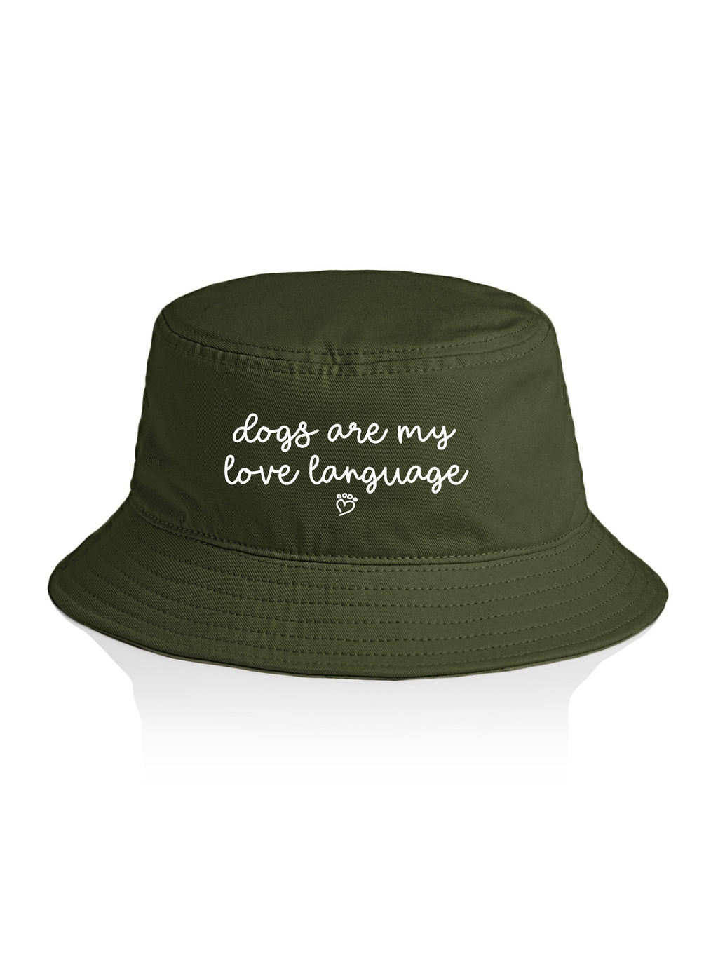 Dogs Are My Love Language Bucket Hat