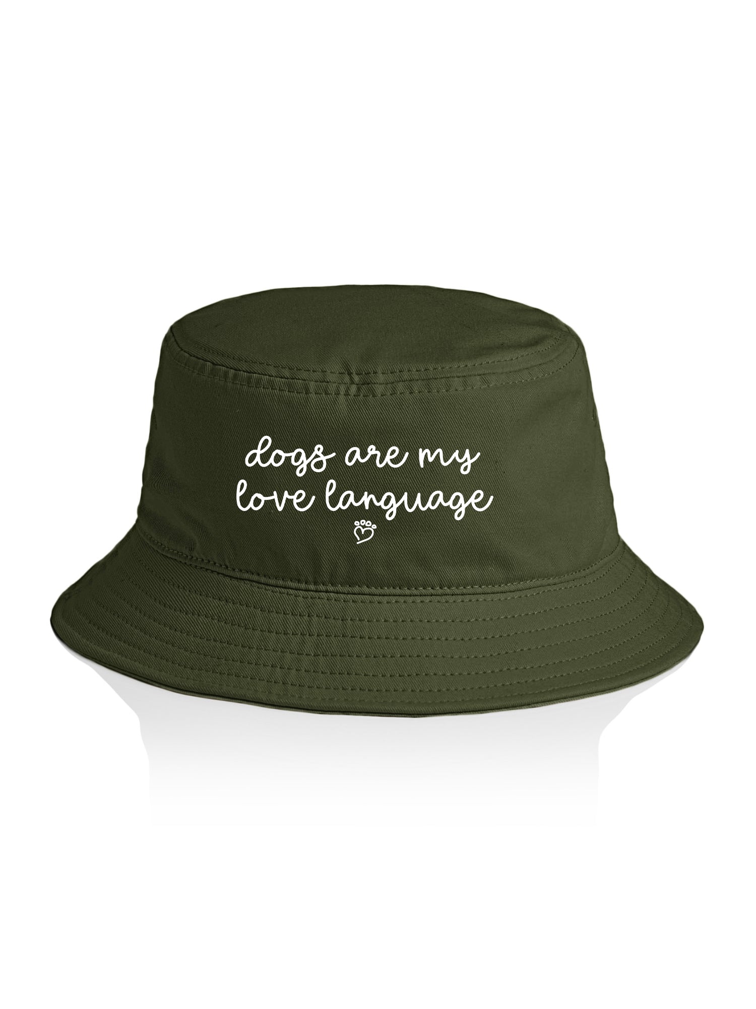 Dogs Are My Love Language Bucket Hat