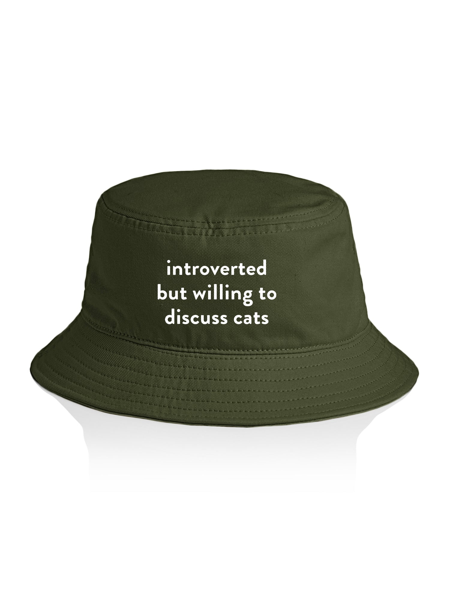 Introverted But Willing To Discuss Cats Bucket Hat