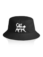 Cat Mum Silhouette Bucket Hat