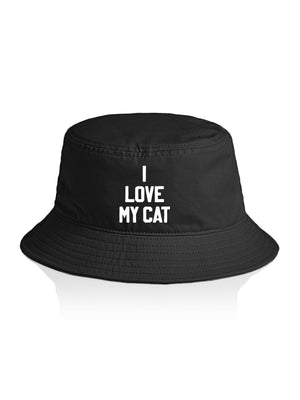 I Love My Cat Bucket Hat