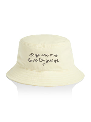 Dogs Are My Love Language Bucket Hat