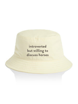 Introverted But Willing To Discuss Horses Bucket Hat