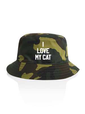 I Love My Cat Bucket Hat