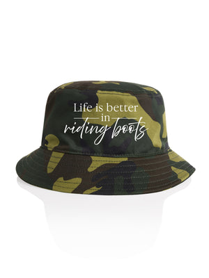Life Is Better In Riding Boots Bucket Hat