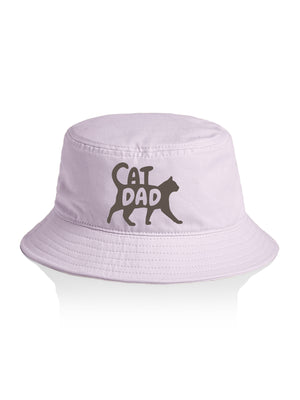 Cat Dad Silhouette Bucket Hat
