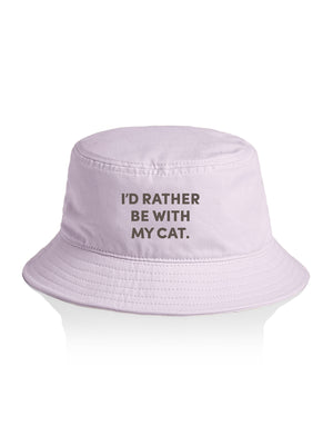 I'd Rather Be With My Cat. Bucket Hat