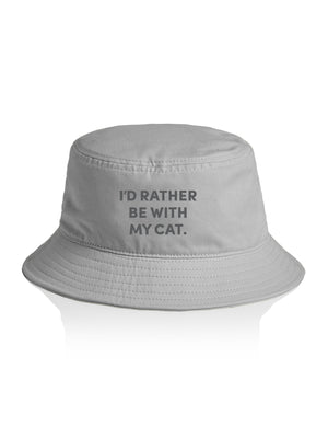 I'd Rather Be With My Cat. Bucket Hat