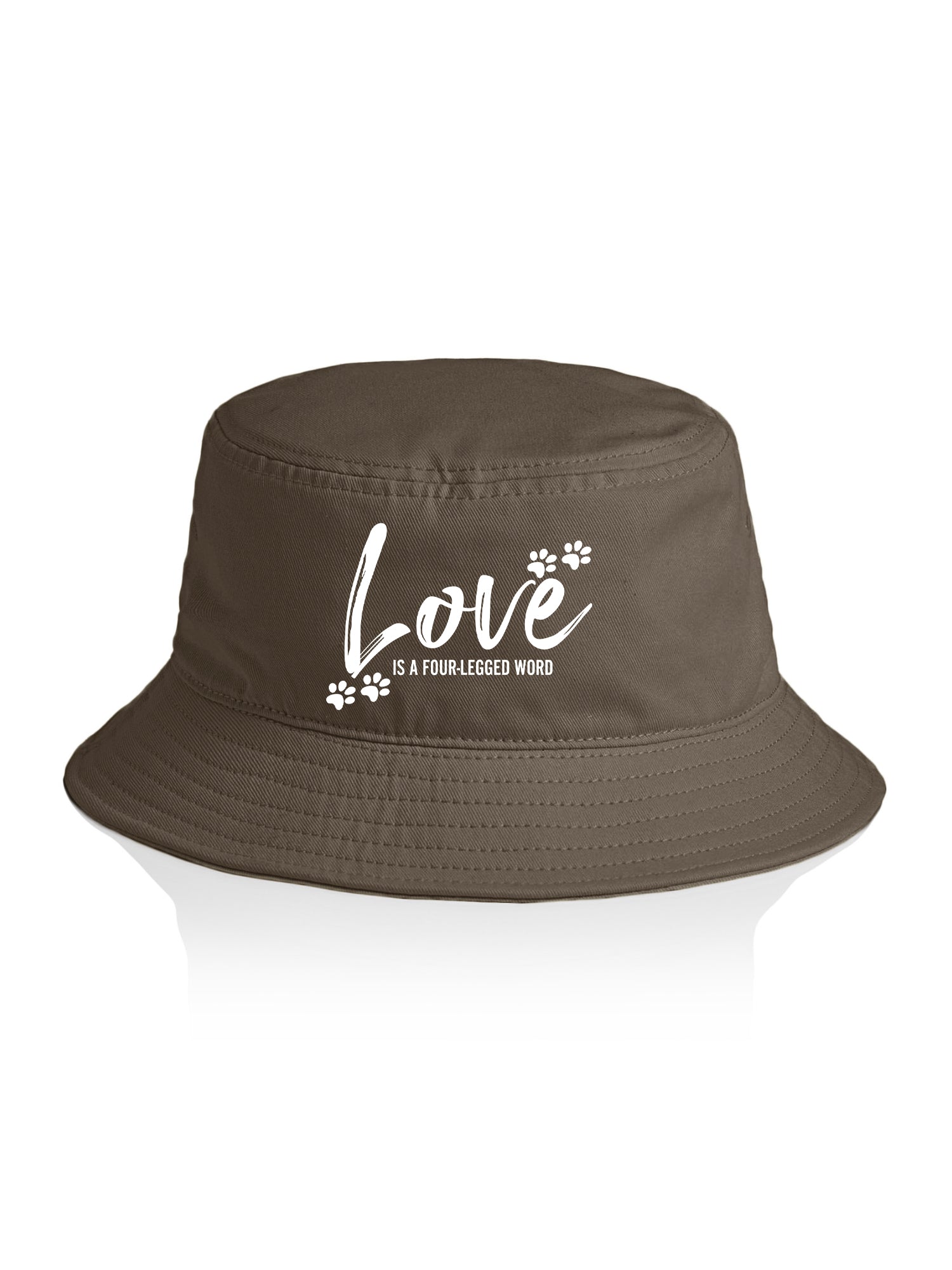 Love Is A Four-Legged Word Bucket Hat