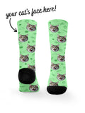 Custom Cat Face Dress Socks