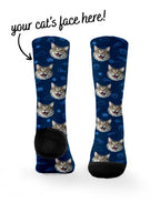 Custom Cat Face Dress Socks