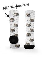 Custom Cat Face Dress Socks