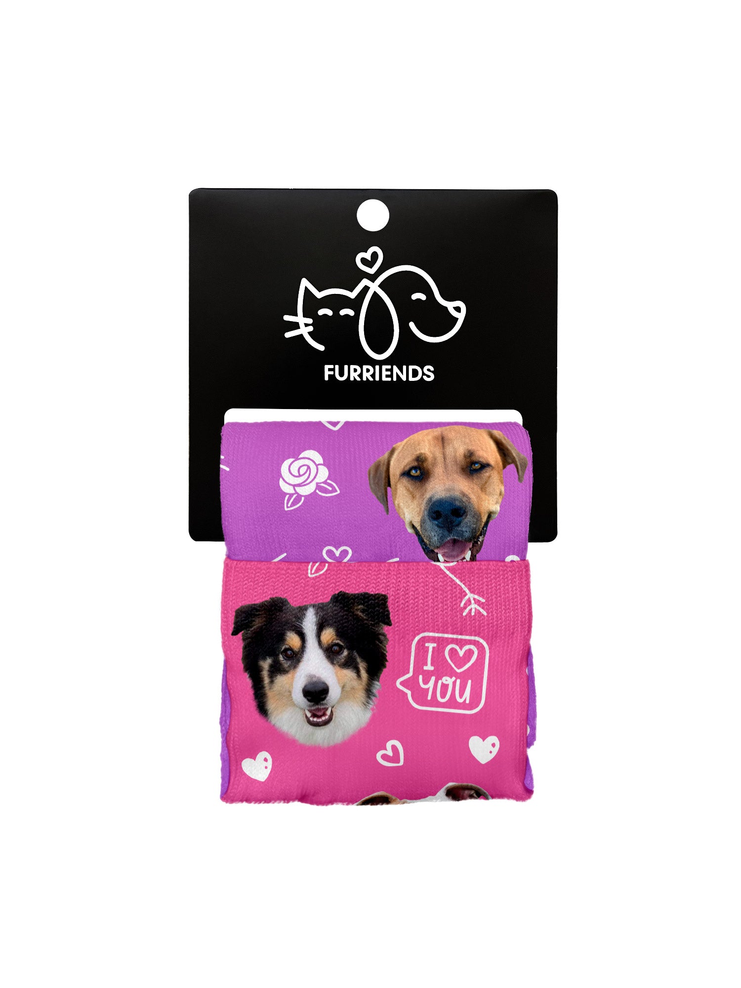 Custom Love Theme Pet Face Dress Socks
