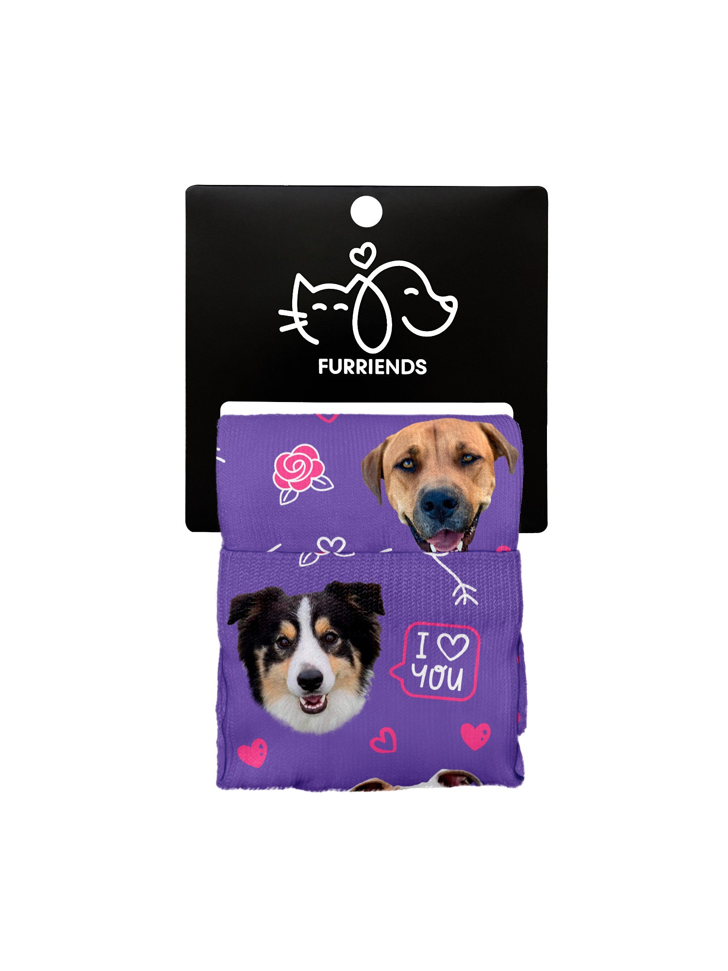 Custom Love Theme Pet Face Dress Socks