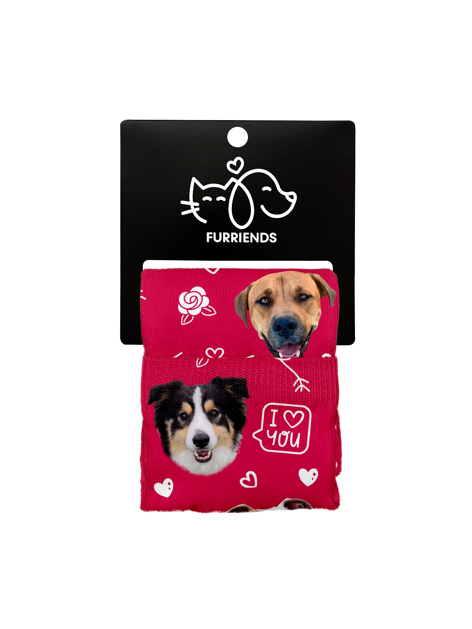 Custom Love Theme Pet Face Dress Socks