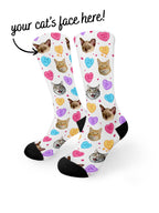 Custom Candy Hearts Pet Face Dress Socks