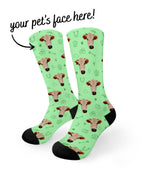 Custom Farm Animal Face Dress Socks