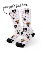 Custom Love Theme Pet Face Dress Socks