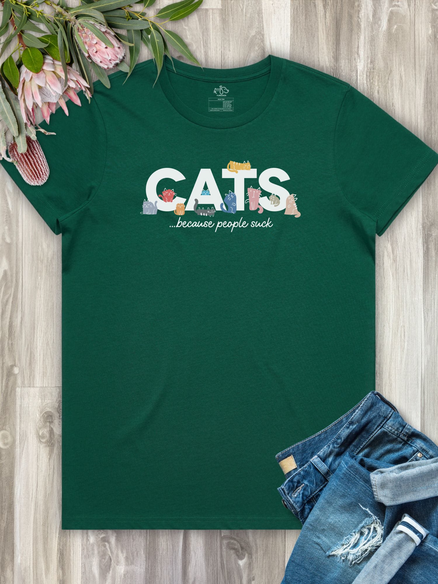 Cats Because People Suck Ava Women's Regular Fit Tee