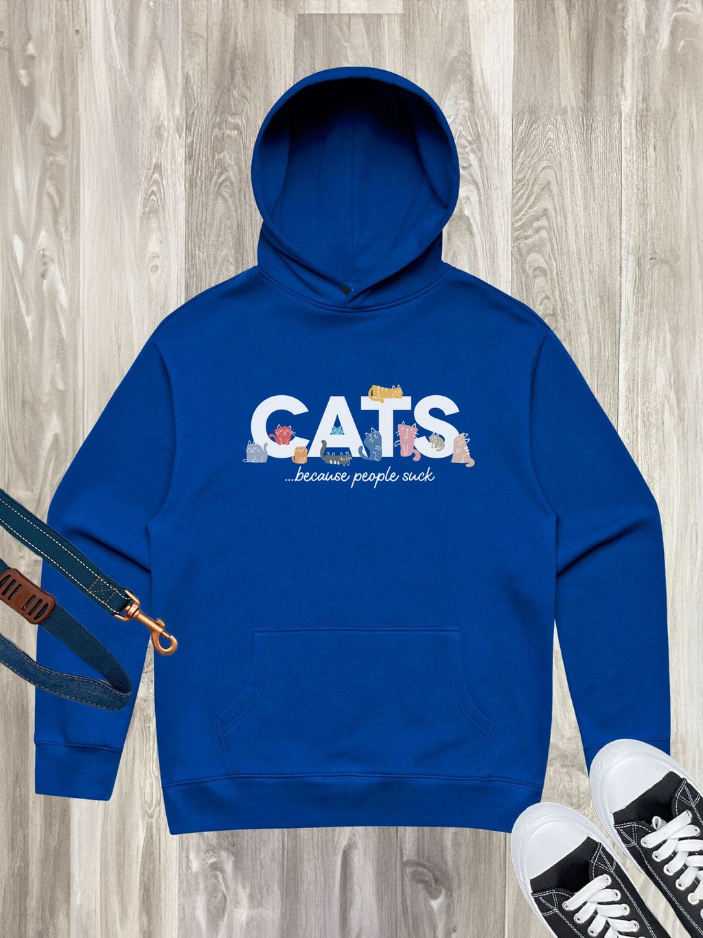 Cats Because People Suck Men's Comfort Hood