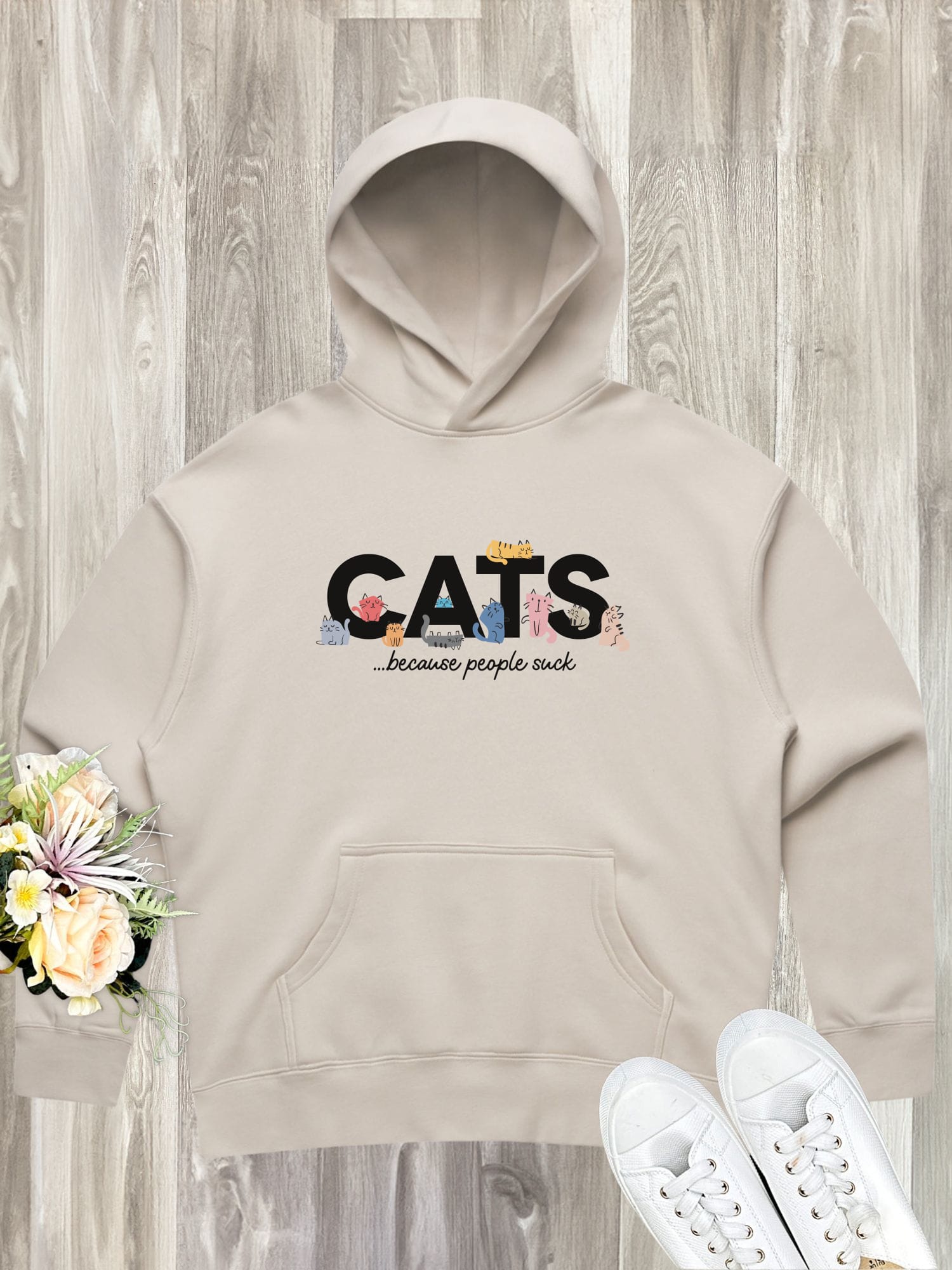 Cats Because People Suck Women's Comfort Hood
