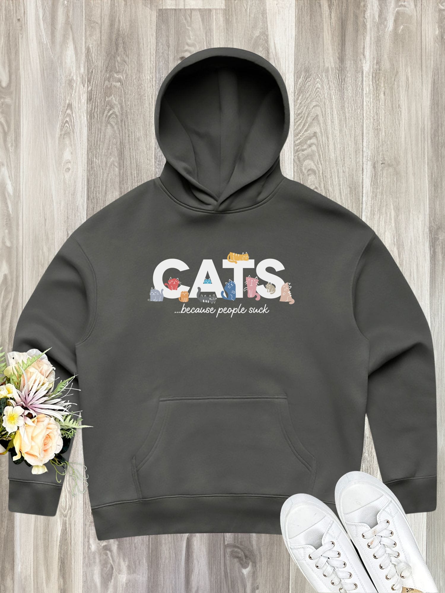 Cats Because People Suck Women's Comfort Hood