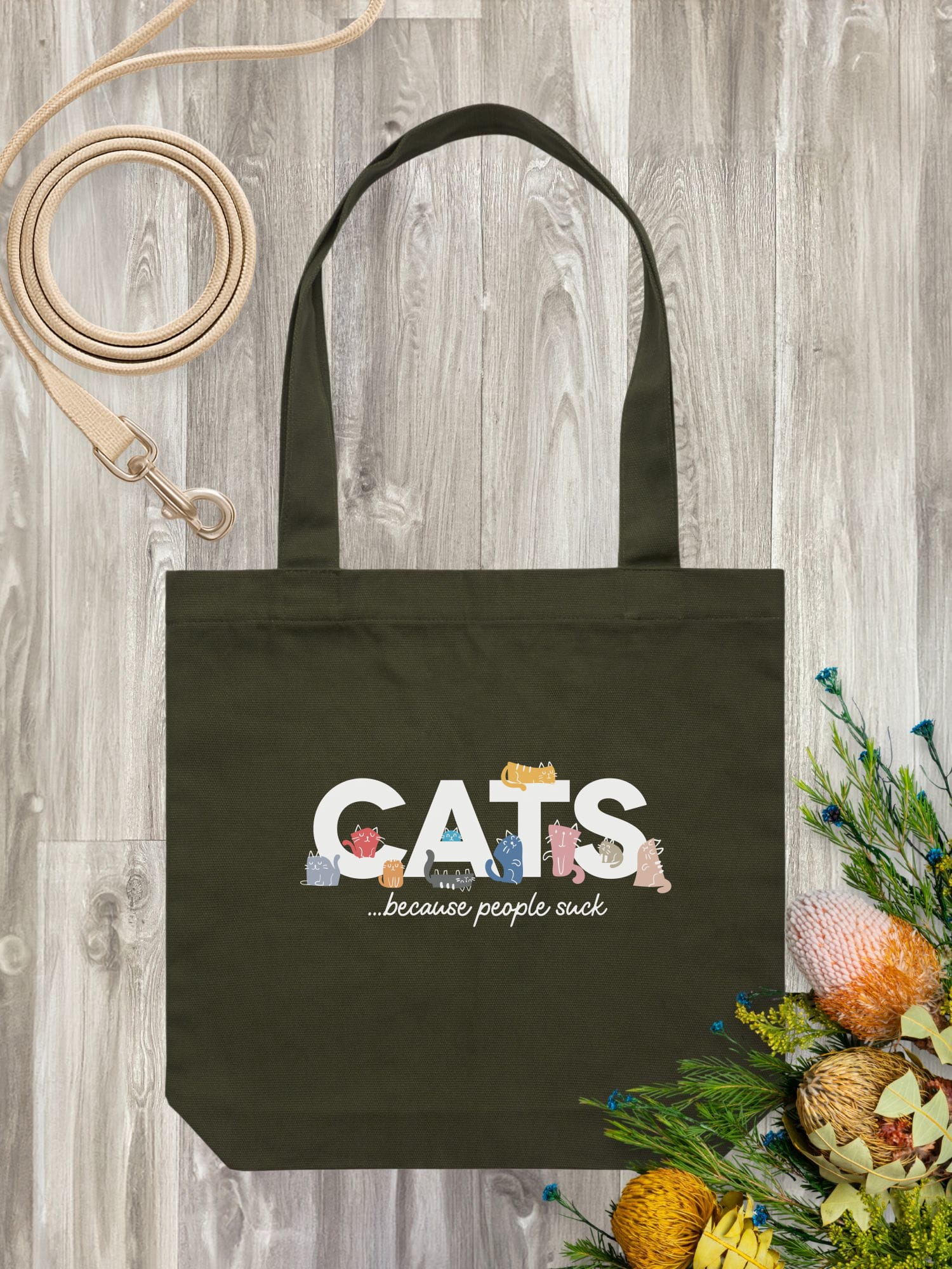 Cats Because People Suck Edith Tote