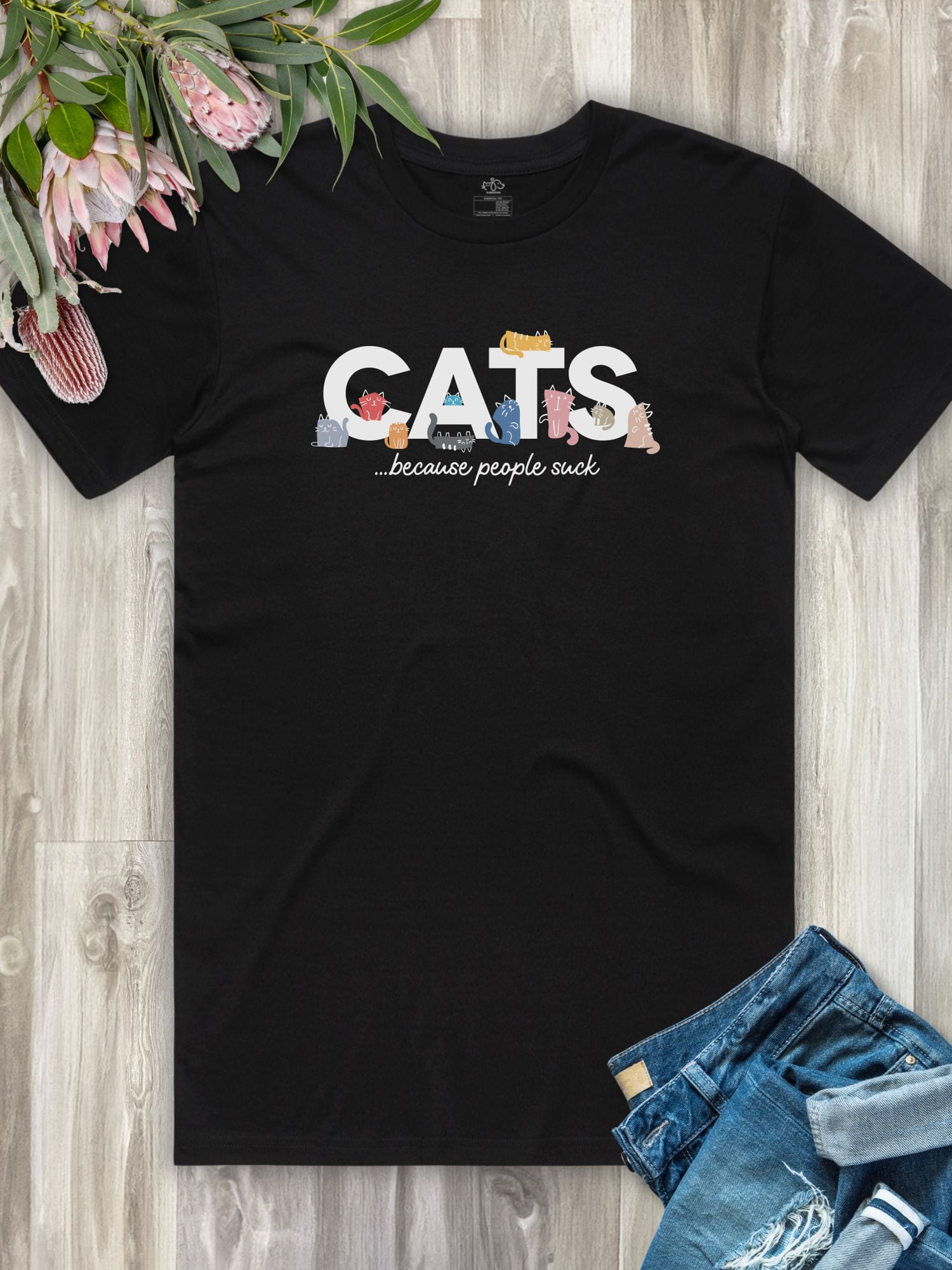 Cats Because People Suck Essential Unisex Tee