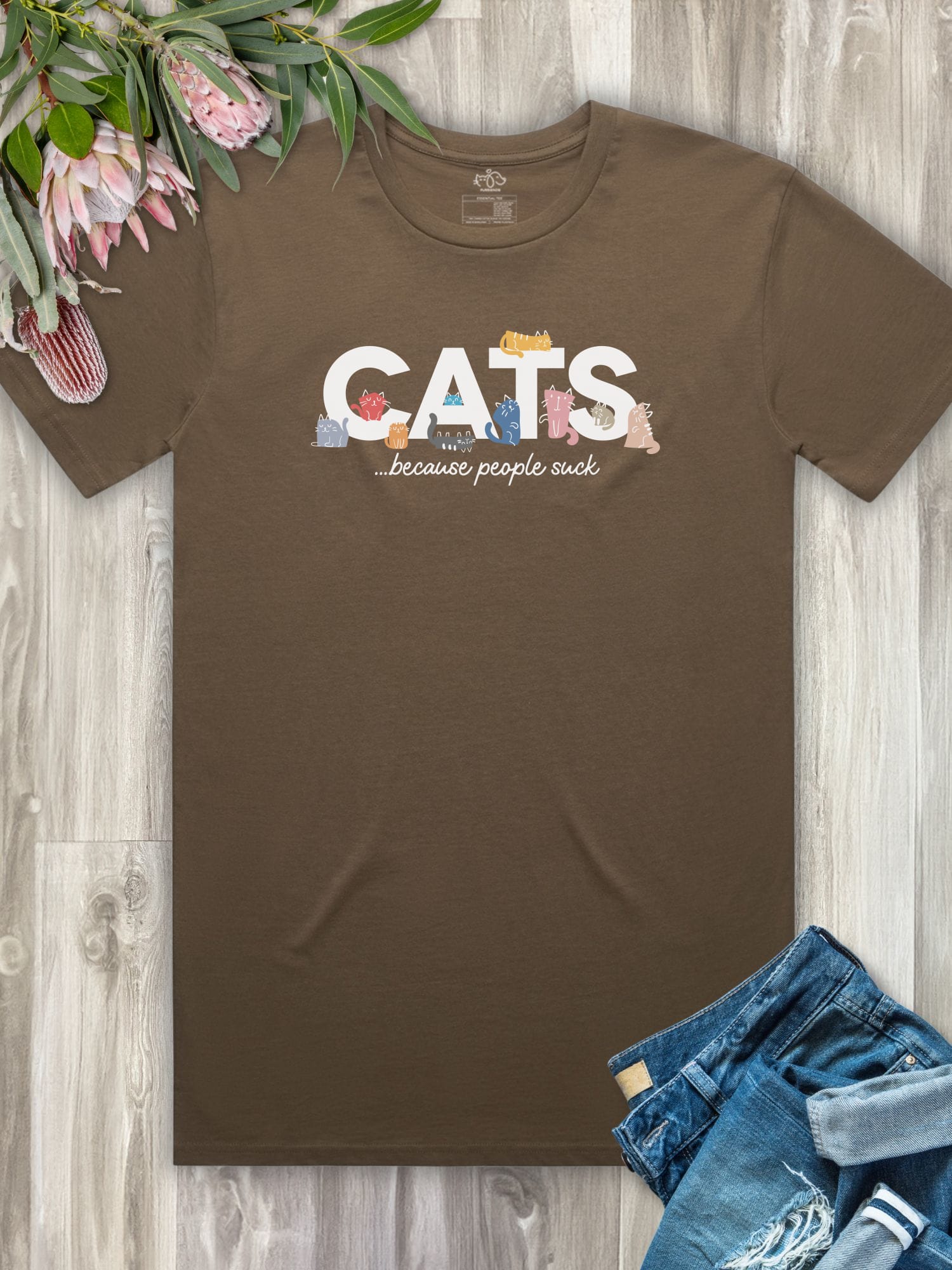 Cats Because People Suck Essential Unisex Tee