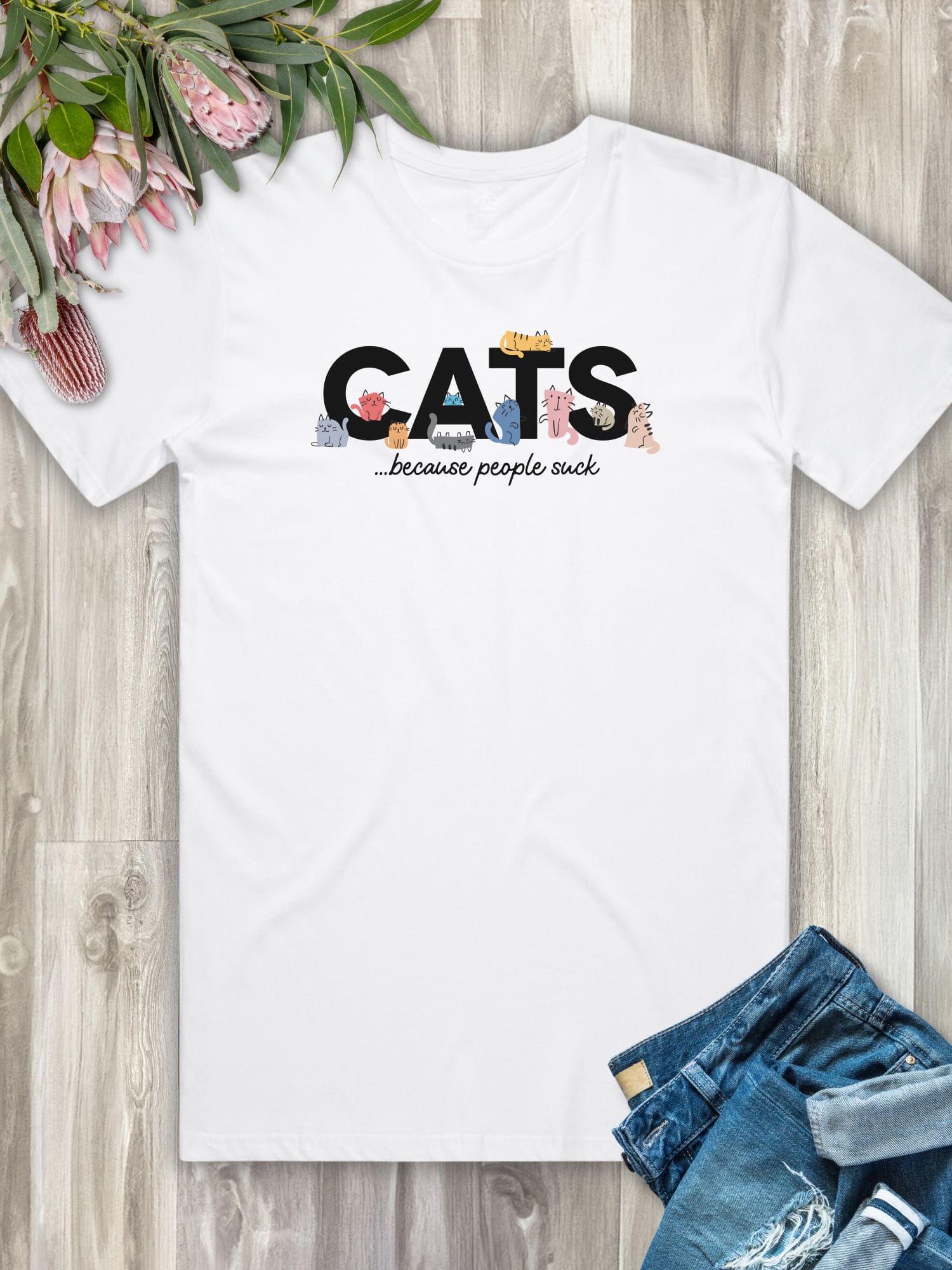Cats Because People Suck Essential Unisex Tee