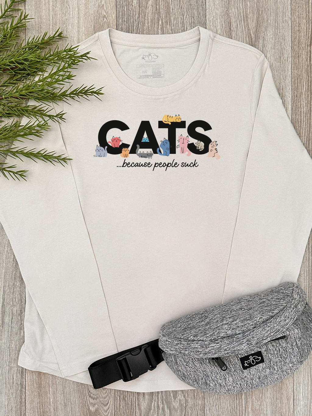Cats Because People Suck Olivia Women's Long Sleeve Tee