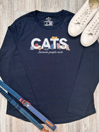 Cats Because People Suck Olivia Women's Long Sleeve Tee