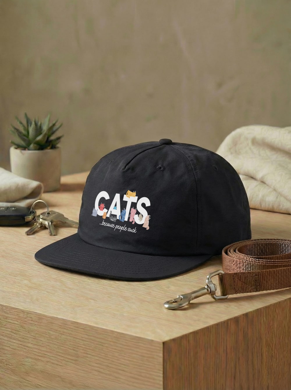 Cats Because People Suck Quick Dry Cap