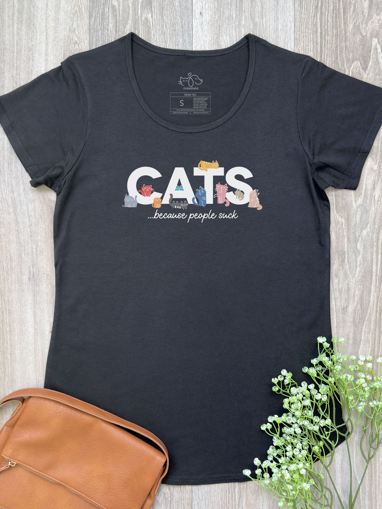 Cats Because People Suck Remi Women's Scoop Neck Tee
