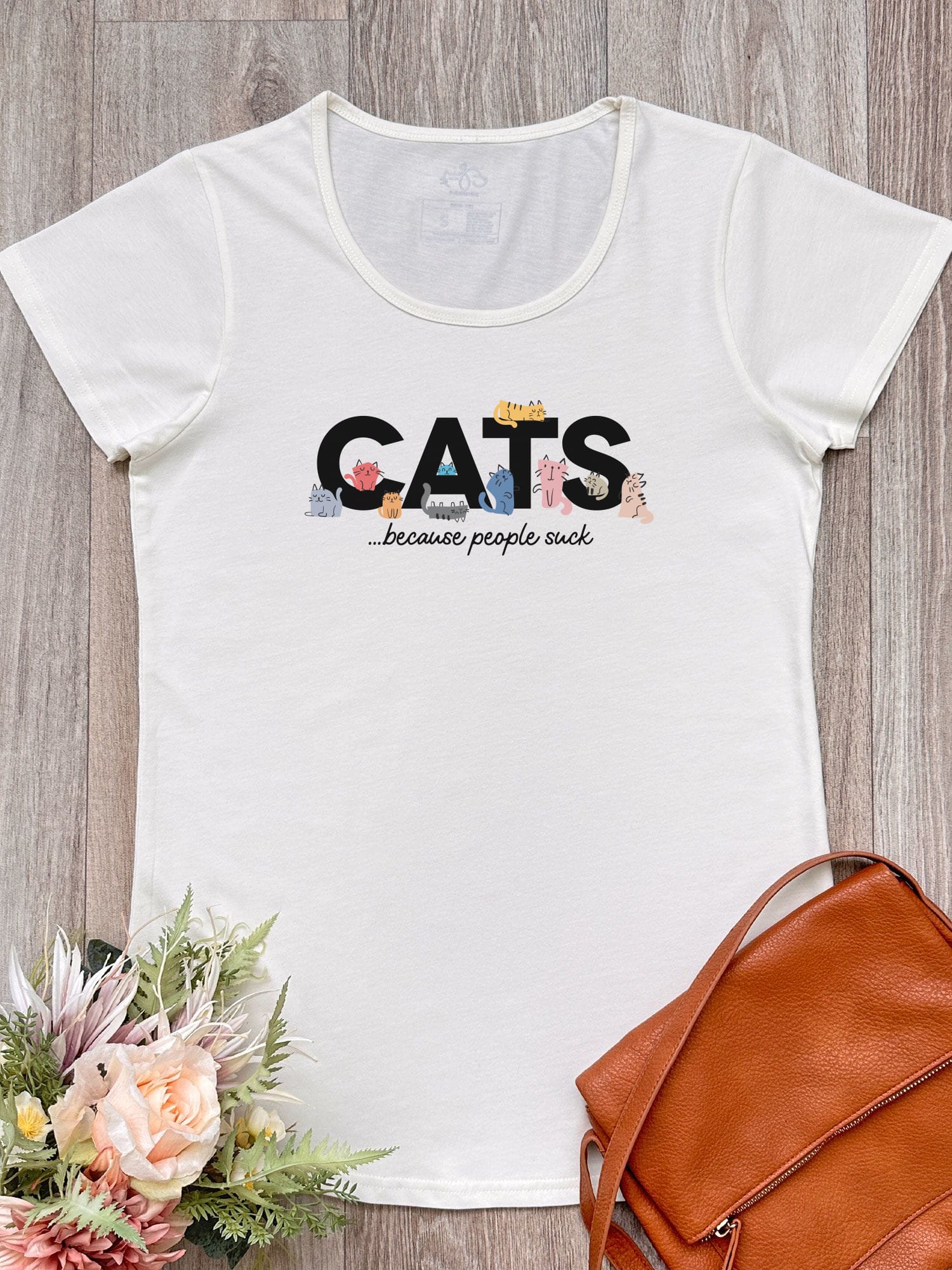 Cats Because People Suck Remi Women's Scoop Neck Tee