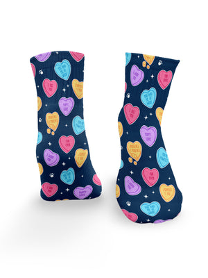 Candy Hearts Ankle Socks