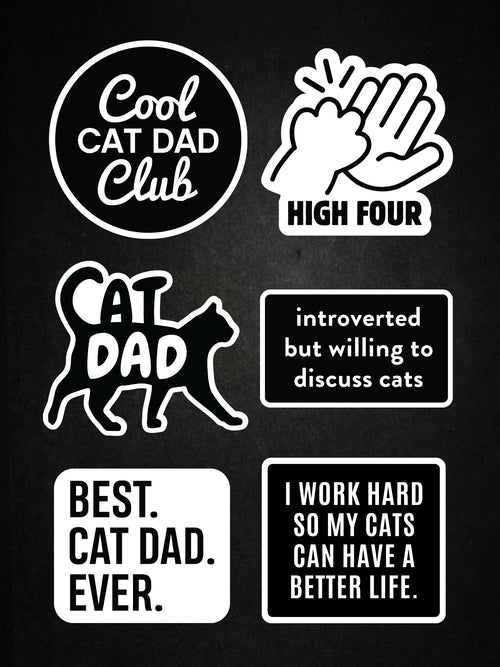 Cat Dad Sticker Pack