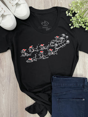 Dachshund Through The Snow Chelsea Slim Fit Tee