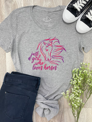 Just A Girl Who Loves Horses Chelsea Slim Fit Tee