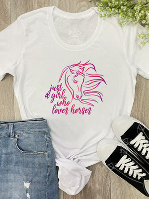 Just A Girl Who Loves Horses Chelsea Slim Fit Tee