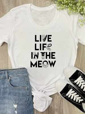 Live Life In The Meow Chelsea Slim Fit Tee
