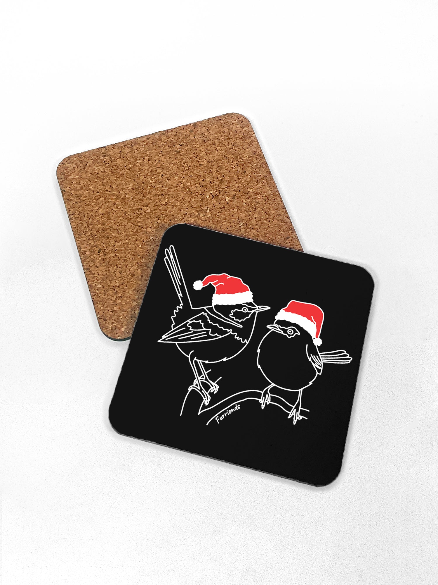 Superb Fairy Wren Christmas Edition Coaster
