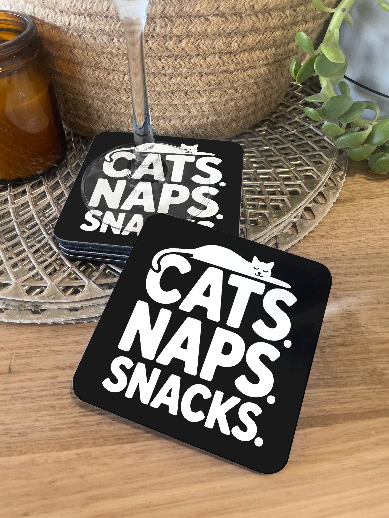 Cats. Naps. Snacks. Coaster