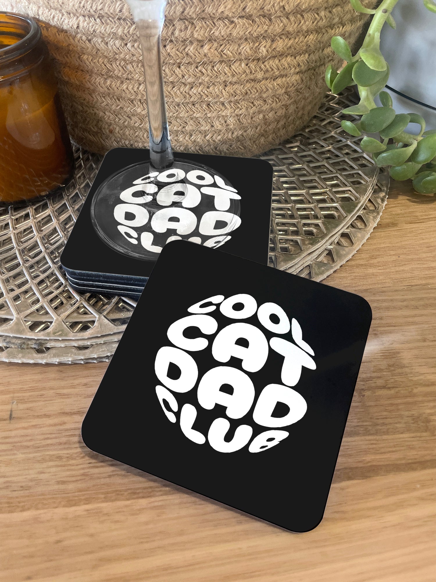 Cool Cat Dad Club Orb Coaster