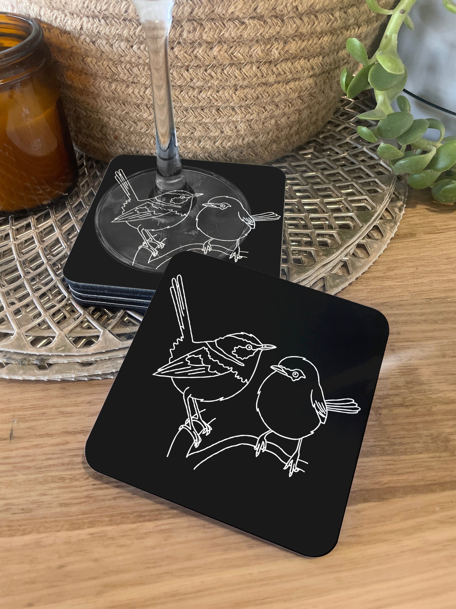 Superb Fairy Wren Coaster