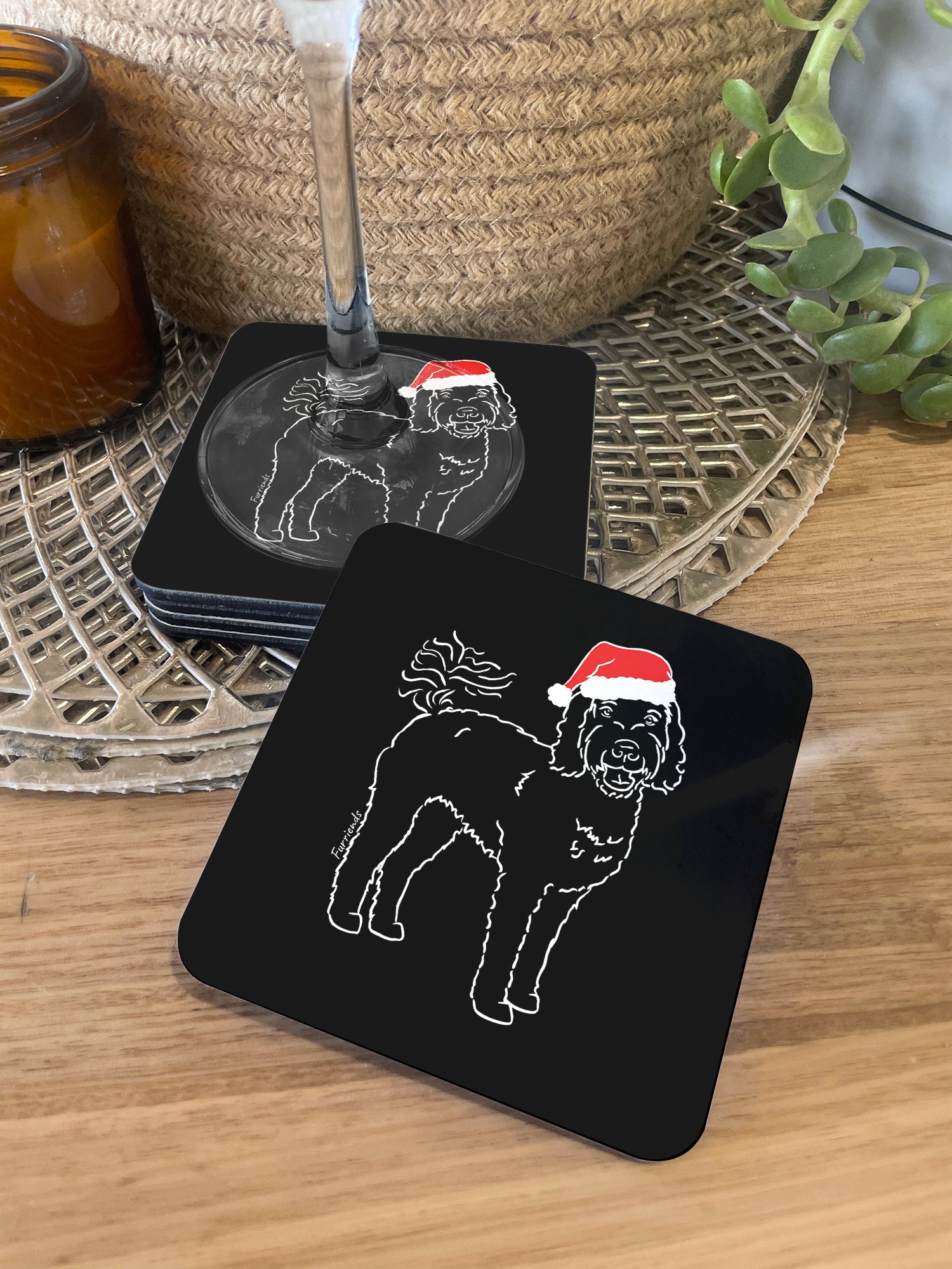 Labradoodle Christmas Edition Coaster