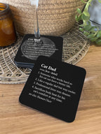 Cat Dad Definition Coaster
