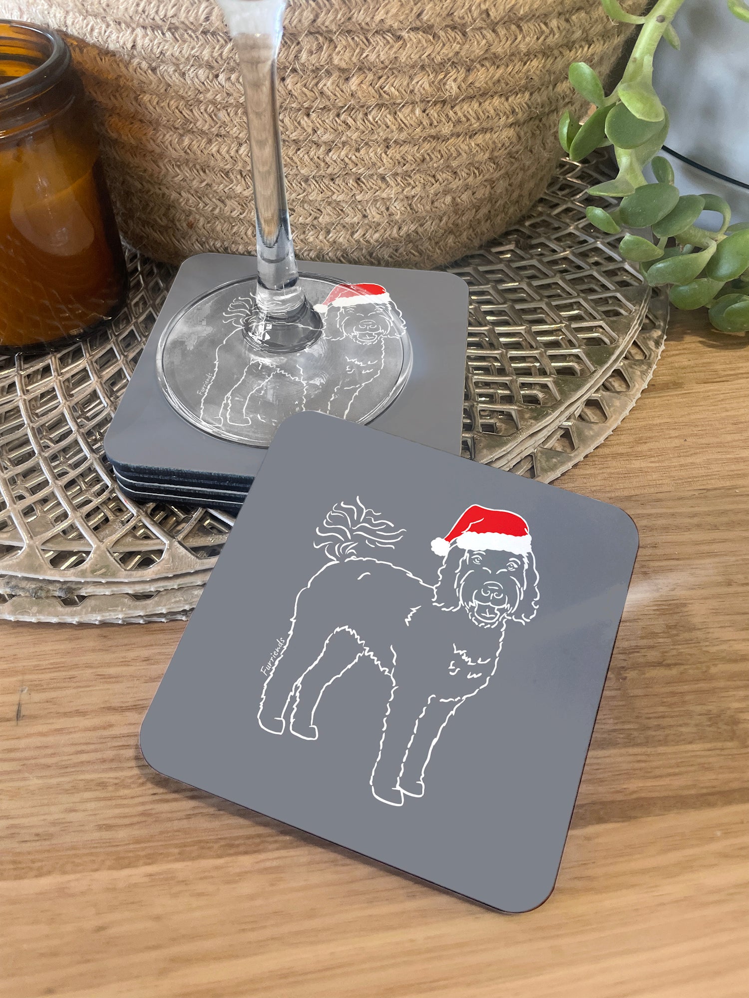 Labradoodle Christmas Edition Coaster