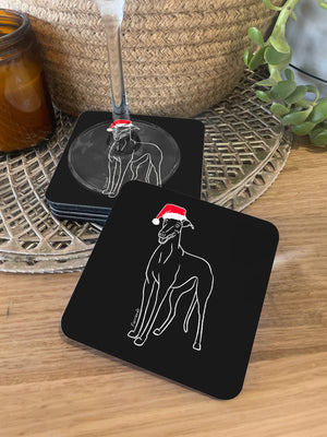 Greyhound Christmas Edition Coaster