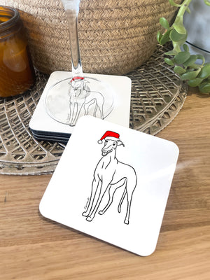 Greyhound Christmas Edition Coaster